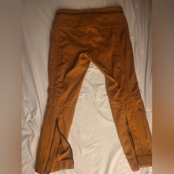 Chloe Ankle Length Utilitarian Pants in Khaki Brown - Picture 2 of 4